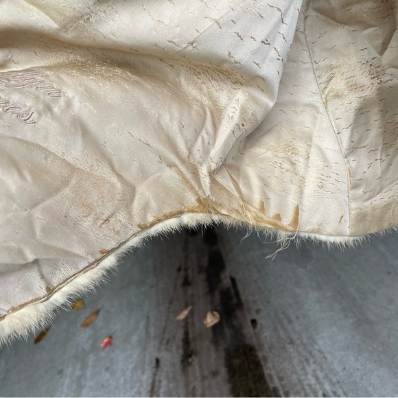 Vintage 50s Tan Mink Fur Stole Coat - Picture 6 of 8